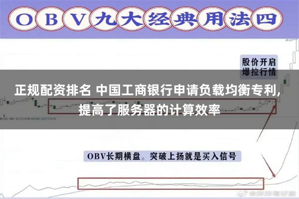 正规配资排名 中国工商银行申请负载均衡专利, 提高了服务器的计算效率