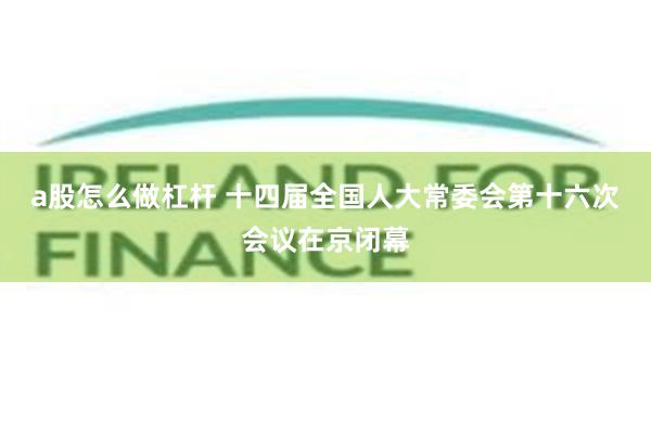 a股怎么做杠杆 十四届全国人大常委会第十六次会议在京闭幕